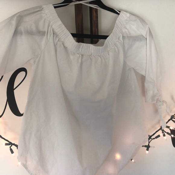 Off the shoulder white top, worn once - Picture 2 of 2